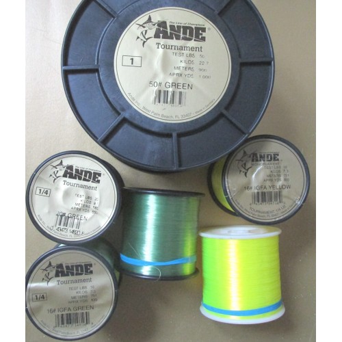 Ande monofiament IGFA rated reel line